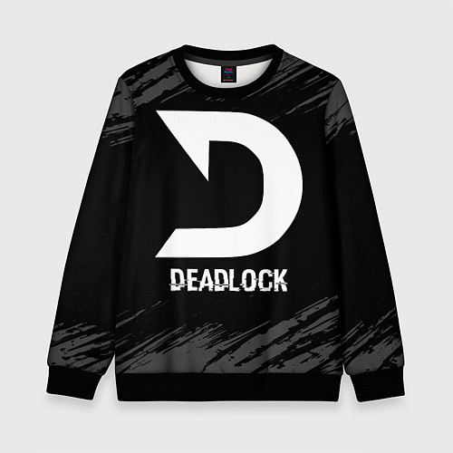 Детский свитшот Deadlock glitch на темном фоне / 3D-Черный – фото 1