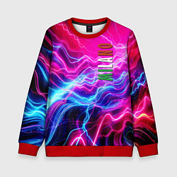 Свитшот детский Milano - neon abstraction, цвет: 3D-красный