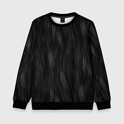 Свитшот детский Мех чёрной кошки, цвет: 3D-черный