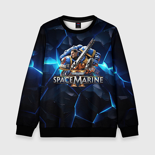 Детский свитшот Captain Titus Warhammer 40000 space marine 2 / 3D-Черный – фото 1