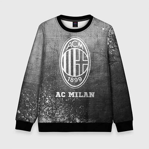 Детский свитшот AC Milan - grey gradient / 3D-Черный – фото 1