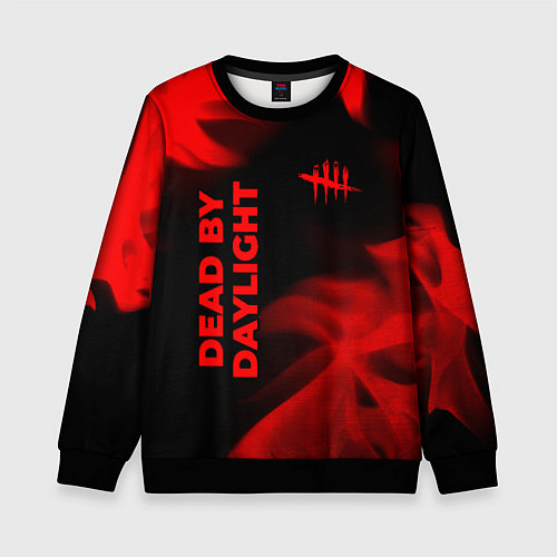Детский свитшот Dead by Daylight - red gradient вертикально / 3D-Черный – фото 1