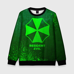 Детский свитшот Resident Evil - green gradient