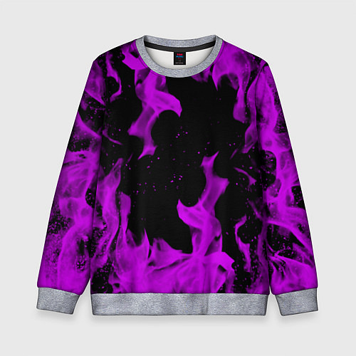 Детский свитшот Неоновый огонь текстура / 3D-Меланж – фото 1
