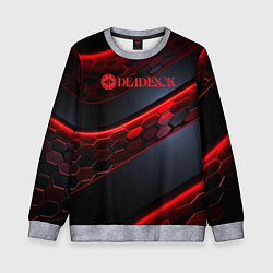 Свитшот детский Deadlock logo красные соты и неон, цвет: 3D-меланж