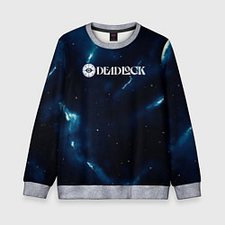 Свитшот детский Deadlock logo синие молнии, цвет: 3D-меланж
