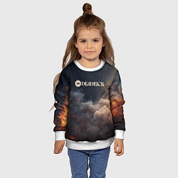 Свитшот детский Deadlock лого и туман, цвет: 3D-белый — фото 2