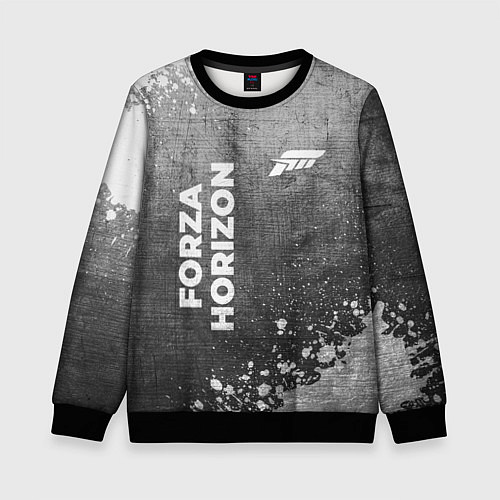 Детский свитшот Forza Horizon - grey gradient вертикально / 3D-Черный – фото 1