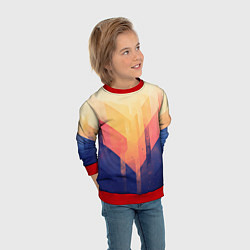 Свитшот детский Abstract art - geometric shapes, цвет: 3D-красный — фото 2