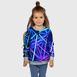 Свитшот детский Неоновая текстура геометрия, цвет: 3D-меланж — фото 2