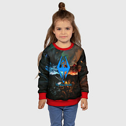 Свитшот детский Skyrim драконы, цвет: 3D-красный — фото 2