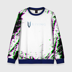 Свитшот детский Vrising глитч краски, цвет: 3D-синий