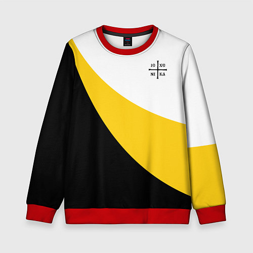 Детский свитшот Сокрушу пред ним врагов его малая черная Ника Нико / 3D-Красный – фото 1