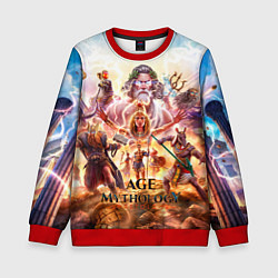 Свитшот детский Age of mythology персонажи, цвет: 3D-красный