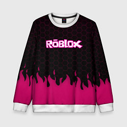 Детский свитшот Roblox fire pink