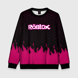 Свитшот детский Roblox fire pink, цвет: 3D-черный