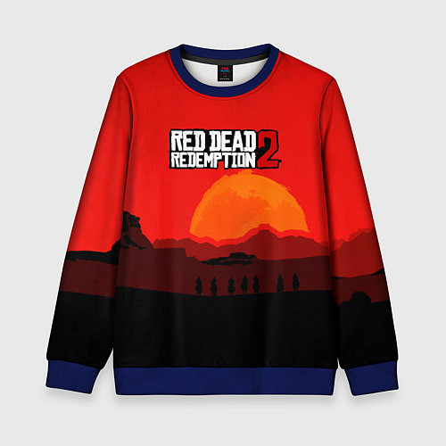 Детский свитшот Red Dead Redemption game / 3D-Синий – фото 1