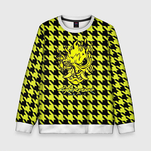 Детский свитшот Cyberpunk 2077 pattern / 3D-Белый – фото 1