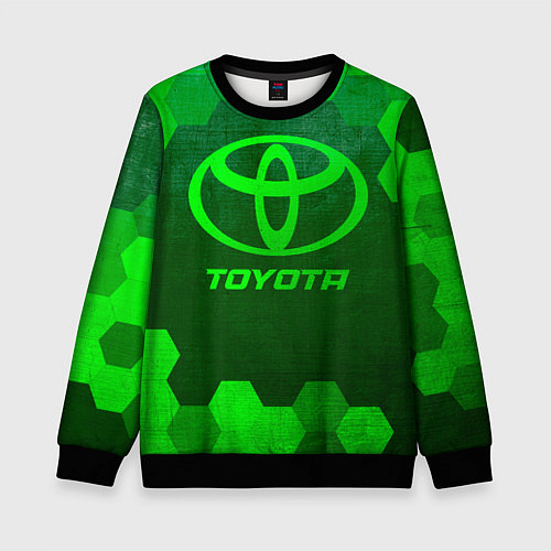 Детский свитшот Toyota - green gradient / 3D-Черный – фото 1