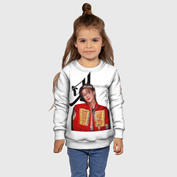 Свитшот детский Ateez Jeong Wooyoung, цвет: 3D-белый — фото 2