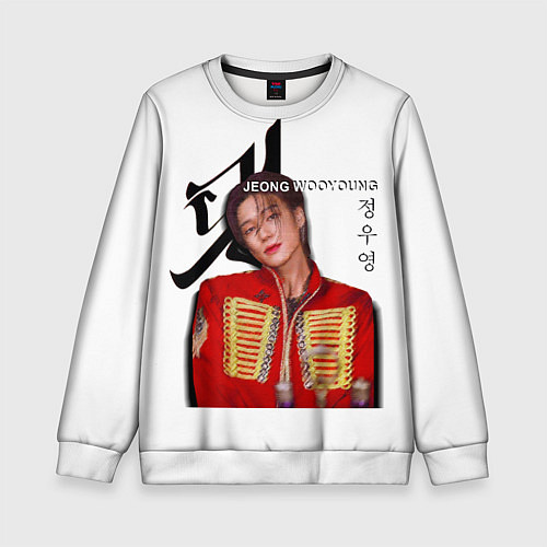 Детский свитшот Ateez Jeong Wooyoung / 3D-Белый – фото 1