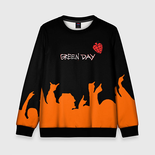 Детский свитшот Green day rock / 3D-Черный – фото 1