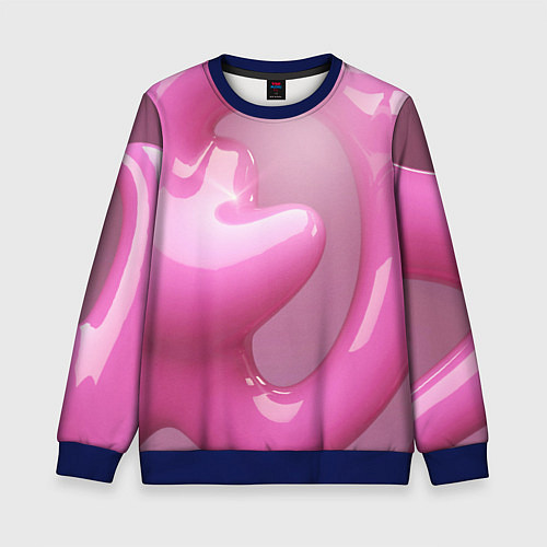 Детский свитшот Розовые краски абстракция / 3D-Синий – фото 1