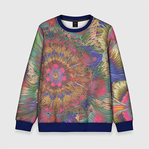 Детский свитшот Калейдоскоп красок / 3D-Синий – фото 1