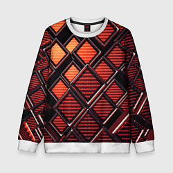 Свитшот детский Геометрия карбон, цвет: 3D-белый