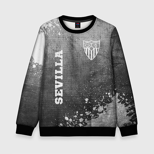 Детский свитшот Sevilla - grey gradient вертикально / 3D-Черный – фото 1