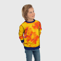 Свитшот детский Желтый калейдоскоп, цвет: 3D-синий — фото 2