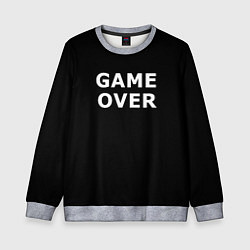 Детский свитшот Game over white logo