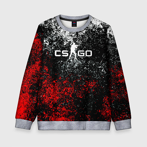 Детский свитшот CSGO брызги красок / 3D-Меланж – фото 1