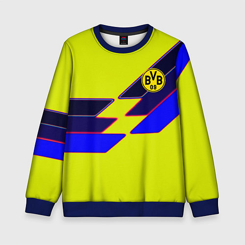 Детский свитшот Боруссиа текстура спорт / 3D-Синий – фото 1