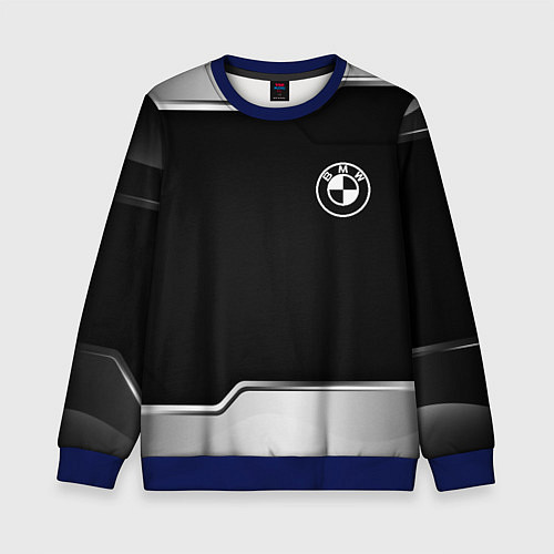 Детский свитшот BMW авто текстура / 3D-Синий – фото 1