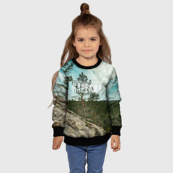 Свитшот детский Природа Карелии, цвет: 3D-черный — фото 2