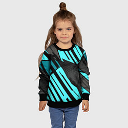 Свитшот детский Спортивный динамичный, цвет: 3D-черный — фото 2