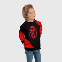 Свитшот детский Rainbow six краски полосы, цвет: 3D-черный — фото 2