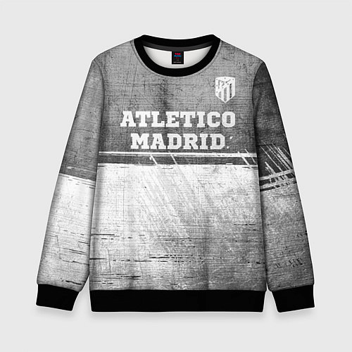 Детский свитшот Atletico Madrid - grey gradient посередине / 3D-Черный – фото 1