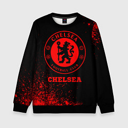 Свитшот детский Chelsea - red gradient, цвет: 3D-черный