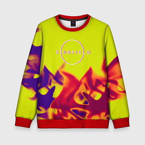 Детский свитшот Starfield fire steel / 3D-Красный – фото 1