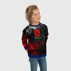 Свитшот детский Dota 2 брызги красок, цвет: 3D-синий — фото 2