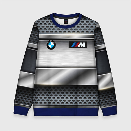 Детский свитшот BMW metal texture / 3D-Синий – фото 1