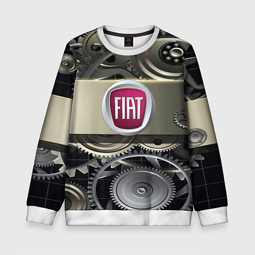 Детский свитшот FIAT logo motors / 3D-Белый – фото 1