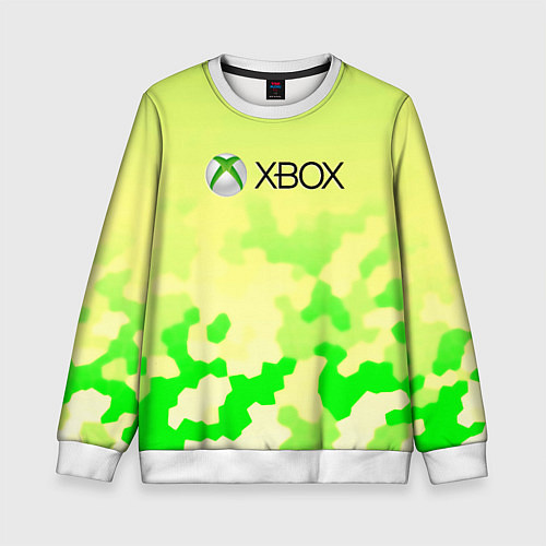 Детский свитшот Xbox camo / 3D-Белый – фото 1