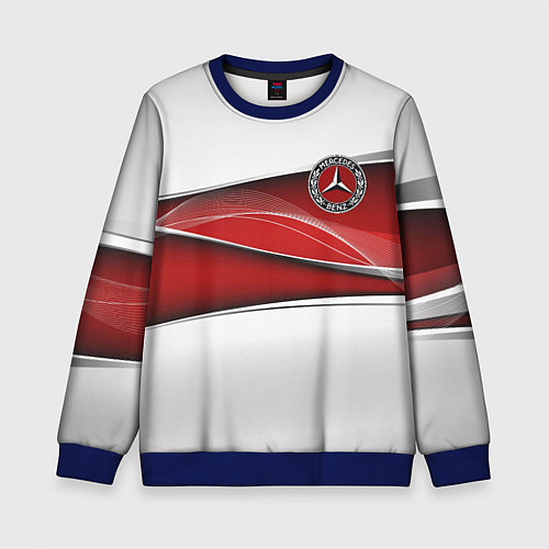 Детский свитшот Mercedes benz авто / 3D-Синий – фото 1