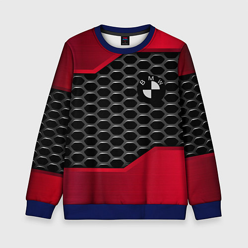 Детский свитшот BMW карбон стиль / 3D-Синий – фото 1