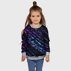 Свитшот детский Marshmello neon club, цвет: 3D-меланж — фото 2