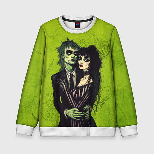 Детский свитшот Битлджус и Лидия / 3D-Белый – фото 1