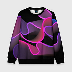 Свитшот детский Линейная геометрия, цвет: 3D-черный